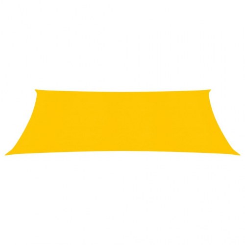 Solsejl 5×7 m - rektangulær HDPE 160 g/m², gul