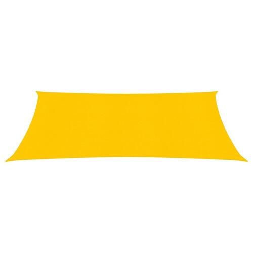 Solsejl 4x7 m 160 g/m² rektangulær HDPE gul