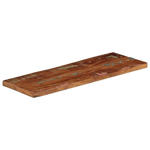 Bordplade 70x60x3,8 cm rektangulær massivt genbrugstræ