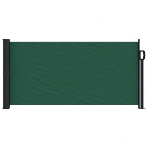 Sammenrullelig sidemarkise 100 × 500 cm - mørkegrøn