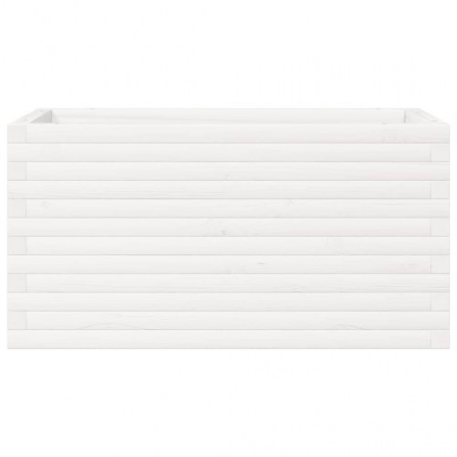 Plantekasse i massivt fyrretræ 90 x 40 x 45,5 cm - hvid