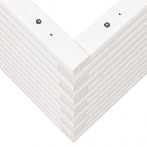 Plantekasse i massivt fyrretræ 90 x 40 x 45,5 cm - hvid