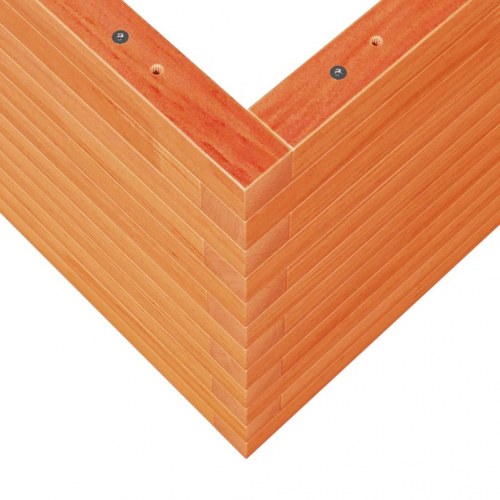 Plantekasse i massivt fyrretræ 70 x 70 x 45,5 cm - gyldenbrun
