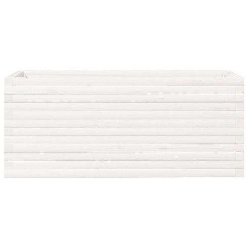 Plantekasse 110x40x45,5 cm massivt fyrretræ hvid