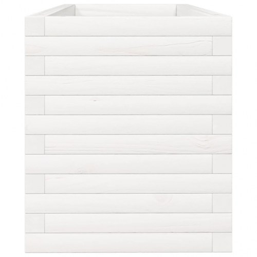 Plantekasse 110x40x45,5 cm massivt fyrretræ hvid