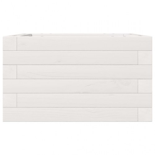 Plantekasse 40 x 40 x 23 cm i massivt fyrretræ - hvid