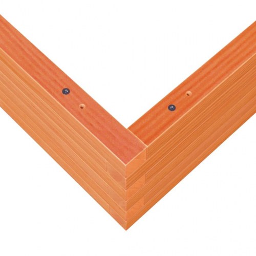 Plantekasse i massivt fyrretræ 110 x 110 x 23 cm - gyldenbrun