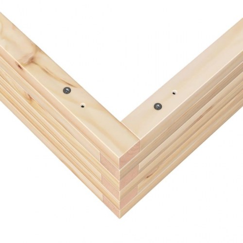 Plantekasse 100x100x23 cm massivt fyrretræ