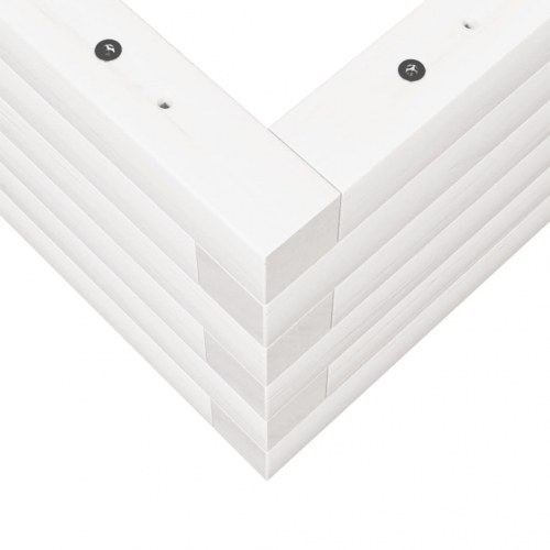 Plantekasse i massivt fyrretræ 90 x 60 x 23 cm - hvid