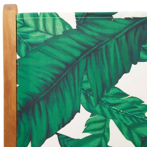 Havestole 4 stk. med lænefunktion stof og massivt træ grønt