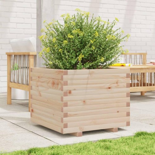 Plantekasse 60x60x49,5 cm massivt fyrretræ