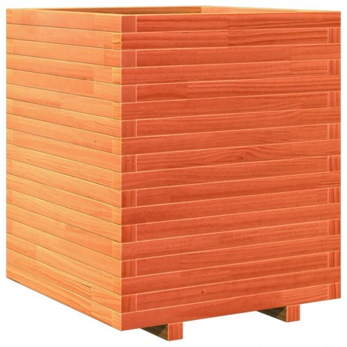 Plantekasse 60 x 60 x 72 cm i massivt fyrretræ - gyldenbrun
