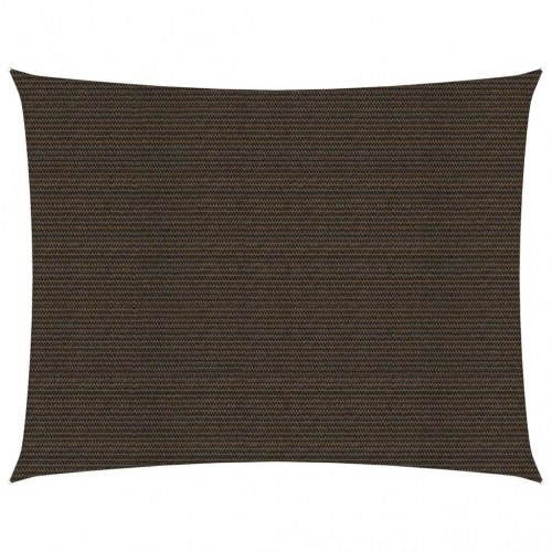 Solsejl 2,5 × 3,5 m - HDPE 160 g/m², brun rektangulær