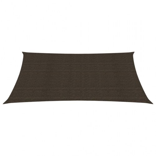 Solsejl 2,5 × 3,5 m - HDPE 160 g/m², brun rektangulær