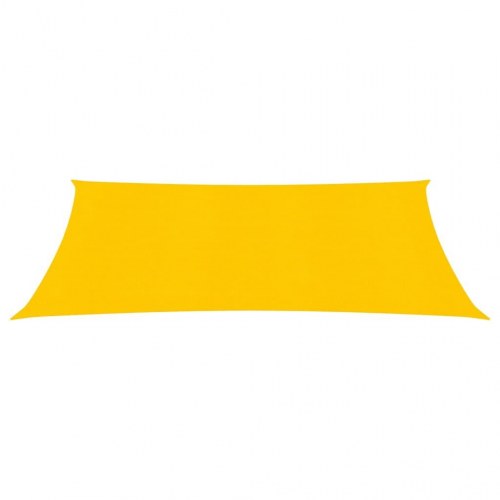 Solsejl 2 × 5 m i HDPE - gul, rektangulært