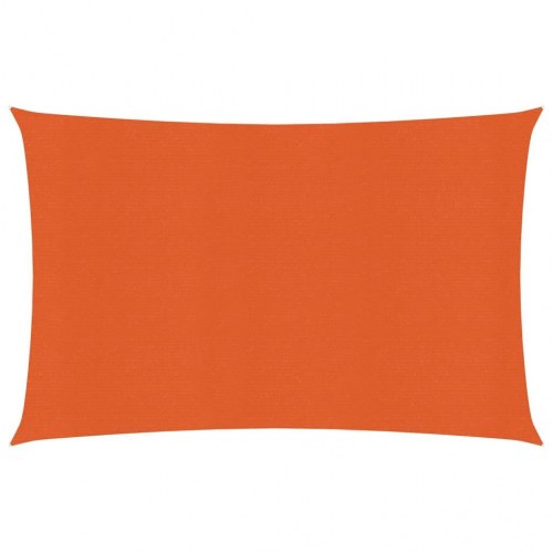 Solsejl 2×3 m - HDPE 160 g/m², orange rektangulært