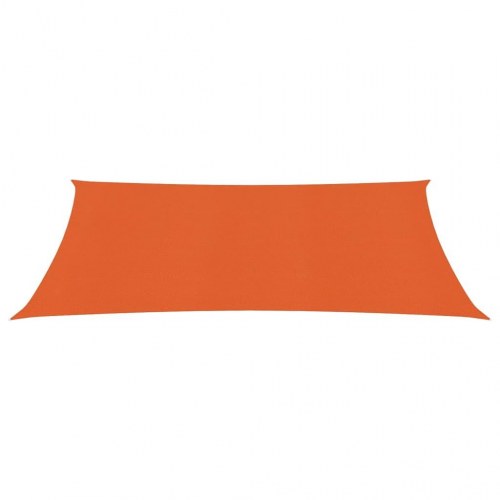 Solsejl 2×3 m - HDPE 160 g/m², orange rektangulært