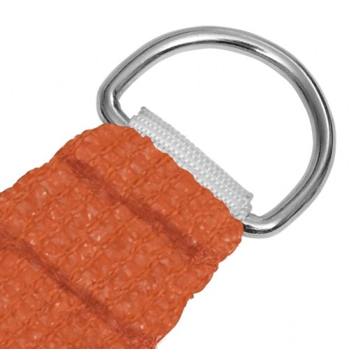 Solsejl 2×3 m - HDPE 160 g/m², orange rektangulært