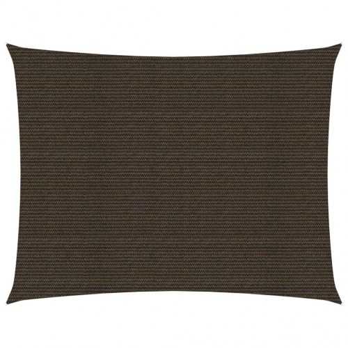 Solsejl 2 × 3 m - brun HDPE 160 g/m² rektangulært