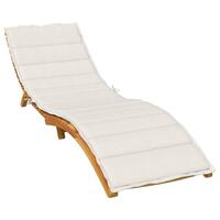 Hynde til liggestol 200x60x4 cm stof meleret cremefarvet