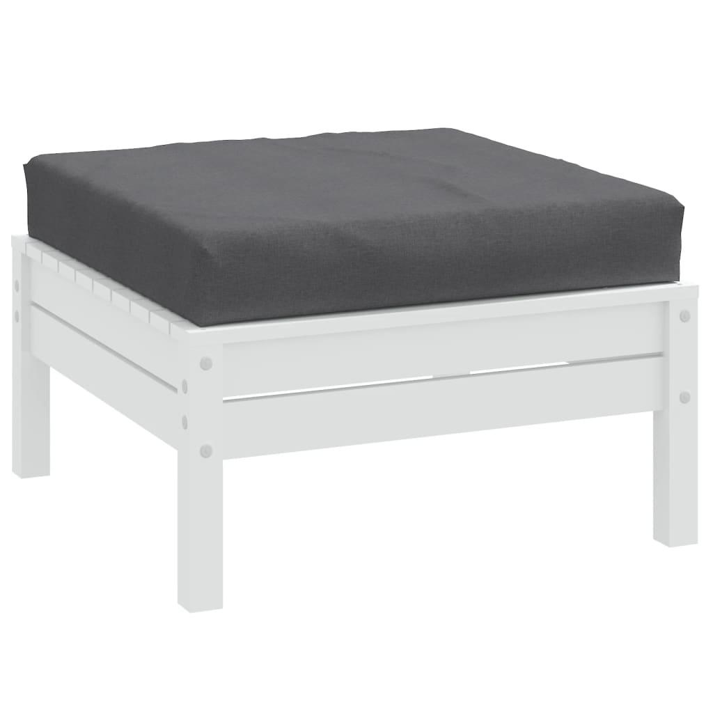 Pallehynde 60x60x9,5 cm stof meleret antracitgrå billede