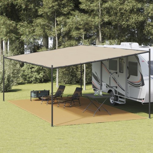 Telttæppe 400 × 700 cm i HDPE - sandfarvet