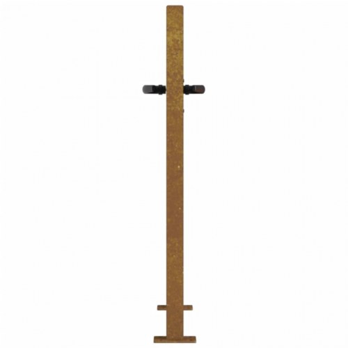 Havelåge 100×75 cm i cortenstål med træmotiv - laserskåret