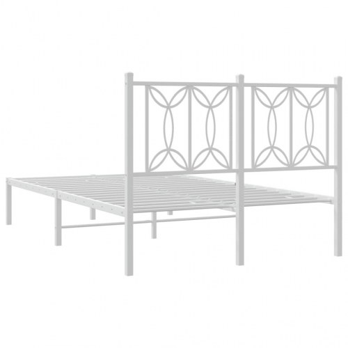 Sengeramme med sengegavl 120 x 190 cm - hvid