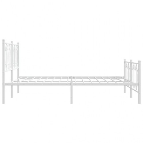 Sengeramme med sengegavl og fodgærde 150 x 200 cm - hvid