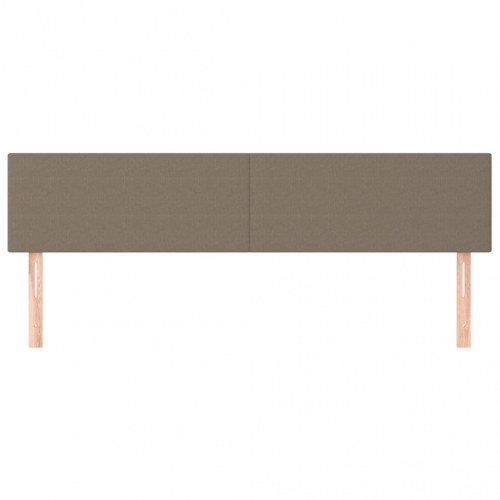 Sengegavl 180 x 5 x 78/88 cm i stof - gråbrun