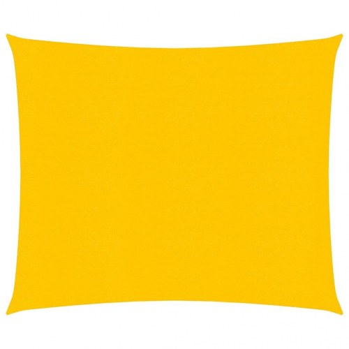 Solsejl 3×3 m - firkantet HDPE 160 g/m², gul