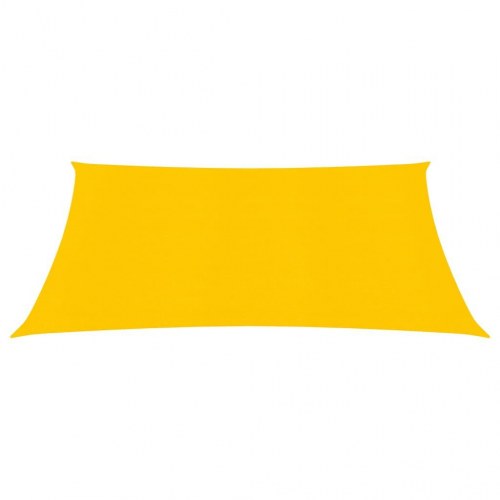 Solsejl 3×3 m - firkantet HDPE 160 g/m², gul