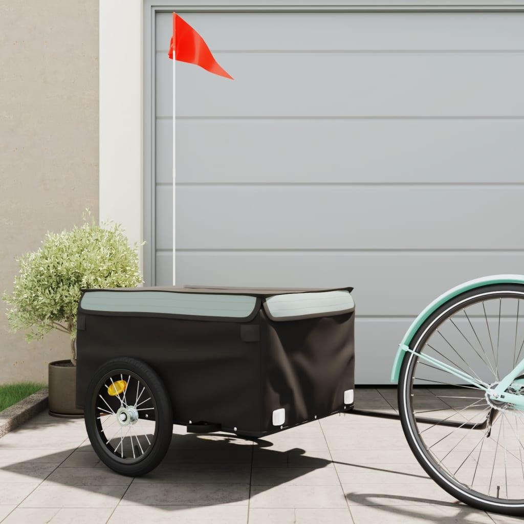 Cykelanhænger 45 kg jern sort og grå