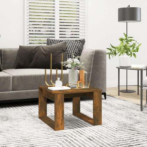 Sidebord 50×50×35 cm i konstrueret træ - røget egetræsfarve
