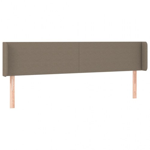 Sengegavl med kanter 183 x 16 x 78/88 cm - gråbrun