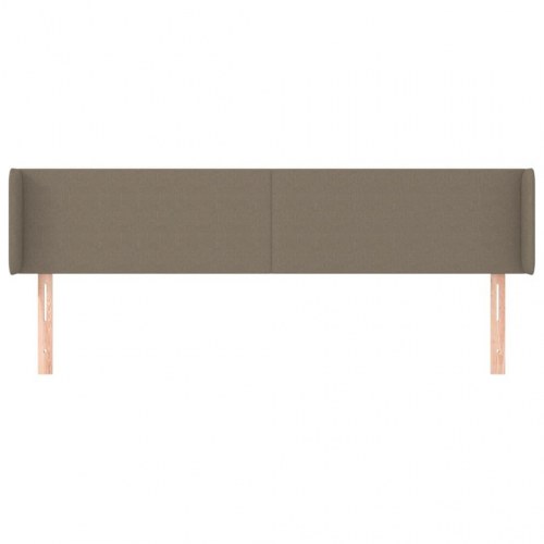 Sengegavl med kanter 183 x 16 x 78/88 cm - gråbrun