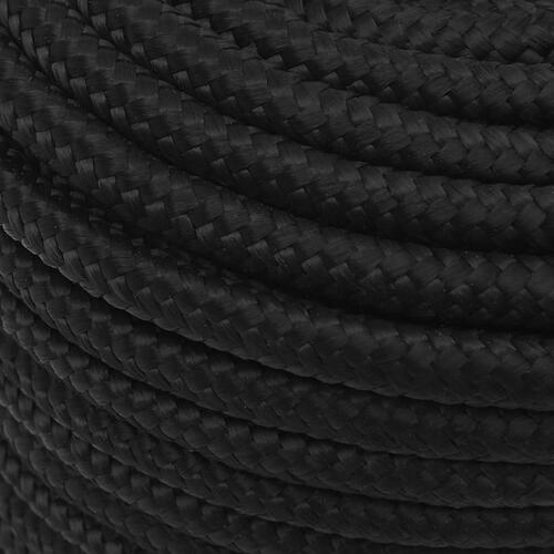 Tovværk til båd 12 mm 50 m polypropylen sort