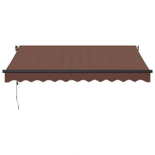 Markise 300 × 250 cm med automatisk betjening - brun