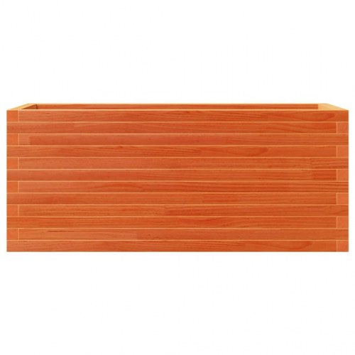 Plantekasse i massivt fyrretræ 110 x 40 x 46 cm - gyldenbrun