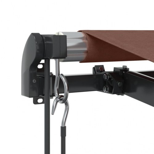 Automatisk markise 400 × 350 cm - brun, aluminiumsstel