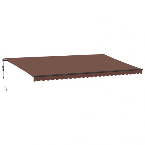 Markise 600 × 300 cm med automatisk betjening - brun