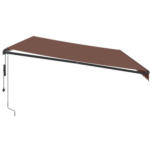 Markise 600 × 300 cm med automatisk betjening - brun