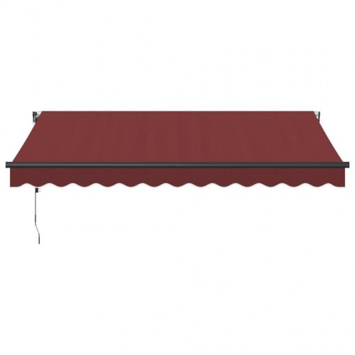Automatisk markise 350 × 250 cm - bordeaux, alu stel