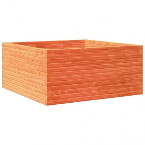 Plantekasse 100 x 100 x 46 cm i massivt fyrretræ - gyldenbrun