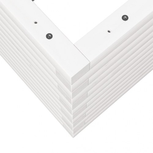 Plantekasse 70 x 70 x 46 cm i massivt fyrretræ - hvid
