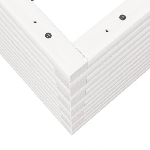 Plantekasse 80 x 80 x 46 cm i massivt fyrretræ - hvid