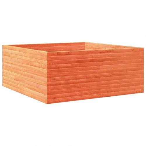 Plantekasse i massivt fyrretræ 110 x 110 x 46 cm - gyldenbrun