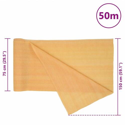 Afskærmning 1,5x50 m HDPE 195 g/m² sandfarvet