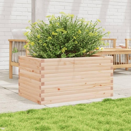 Plantekasse i massivt fyrretræ 90 x 60 x 46 cm