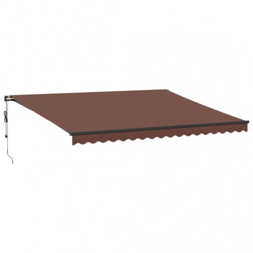 Markise 450 × 350 cm med automatisk betjening - brun